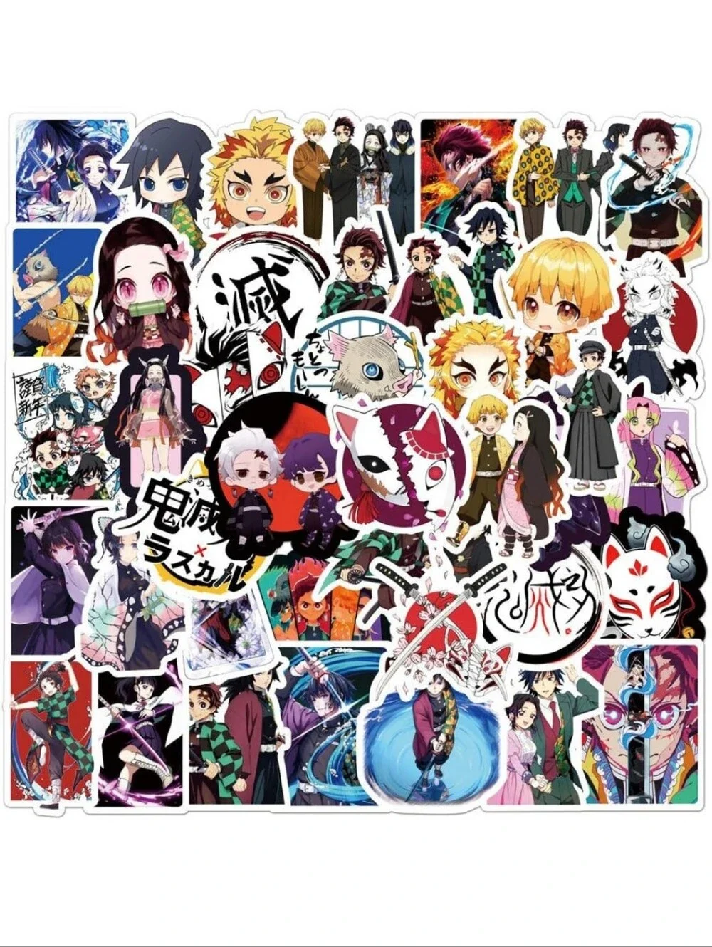 Anime Character Sticker Pack - Colorful Multi-Color Home Party Decals